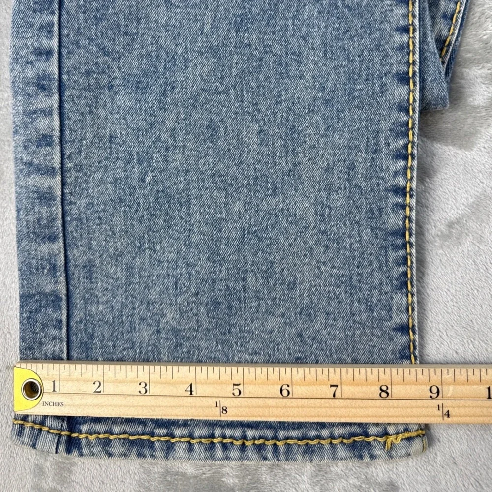 True Religion Jeans Mens 32x34 Ricky Blue Straight Leg Signature Stitch NEW